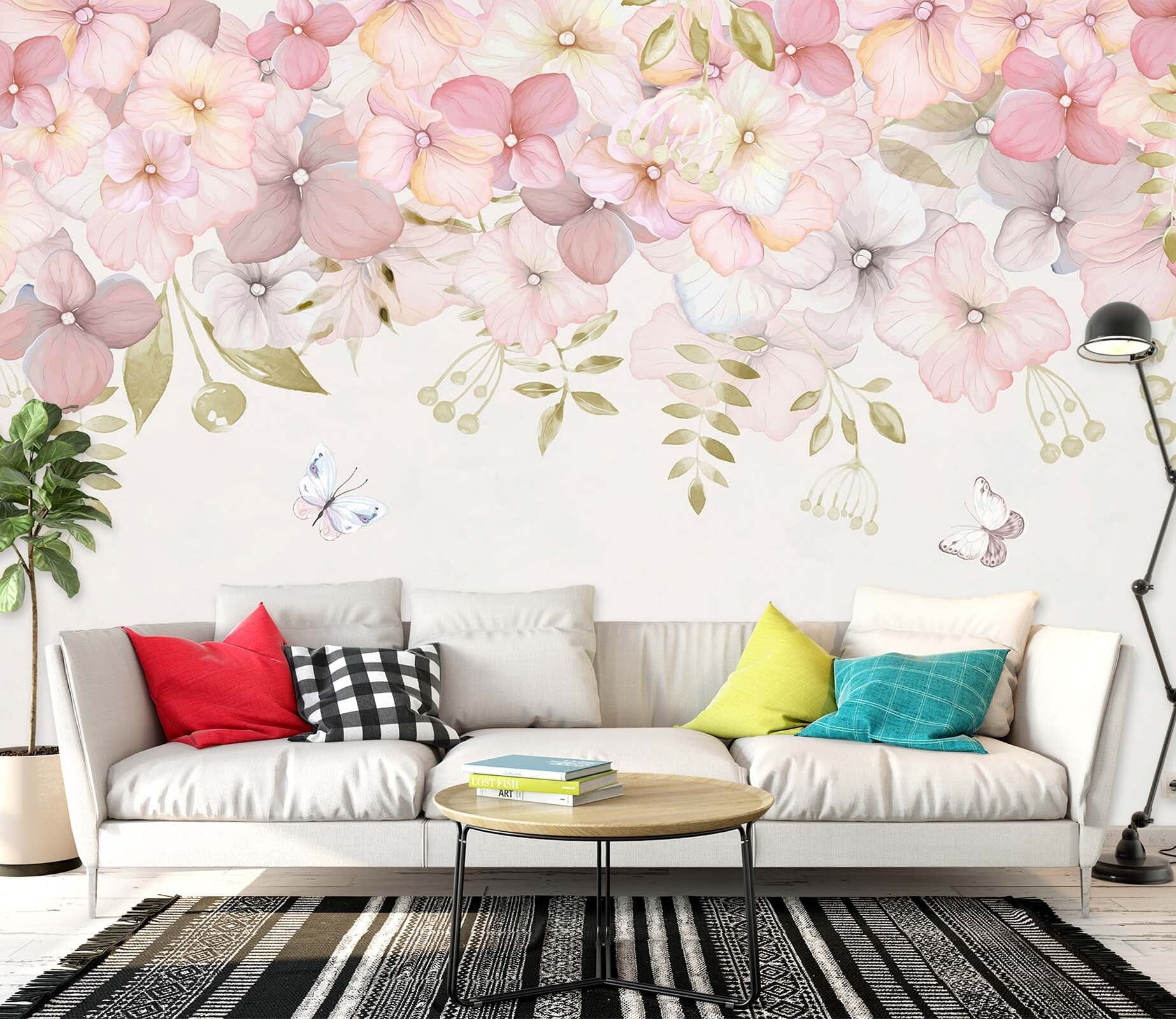 3D Pink Peach 1462 Wall Murals Wallpaper AJ Wallpaper 2 