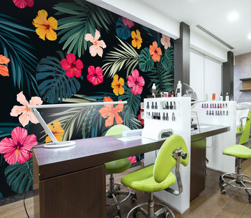 3D Flowers And Leaves 394 Wall Murals