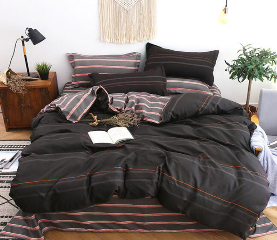 3D Black Brown Bars 2111 Bed Pillowcases Quilt