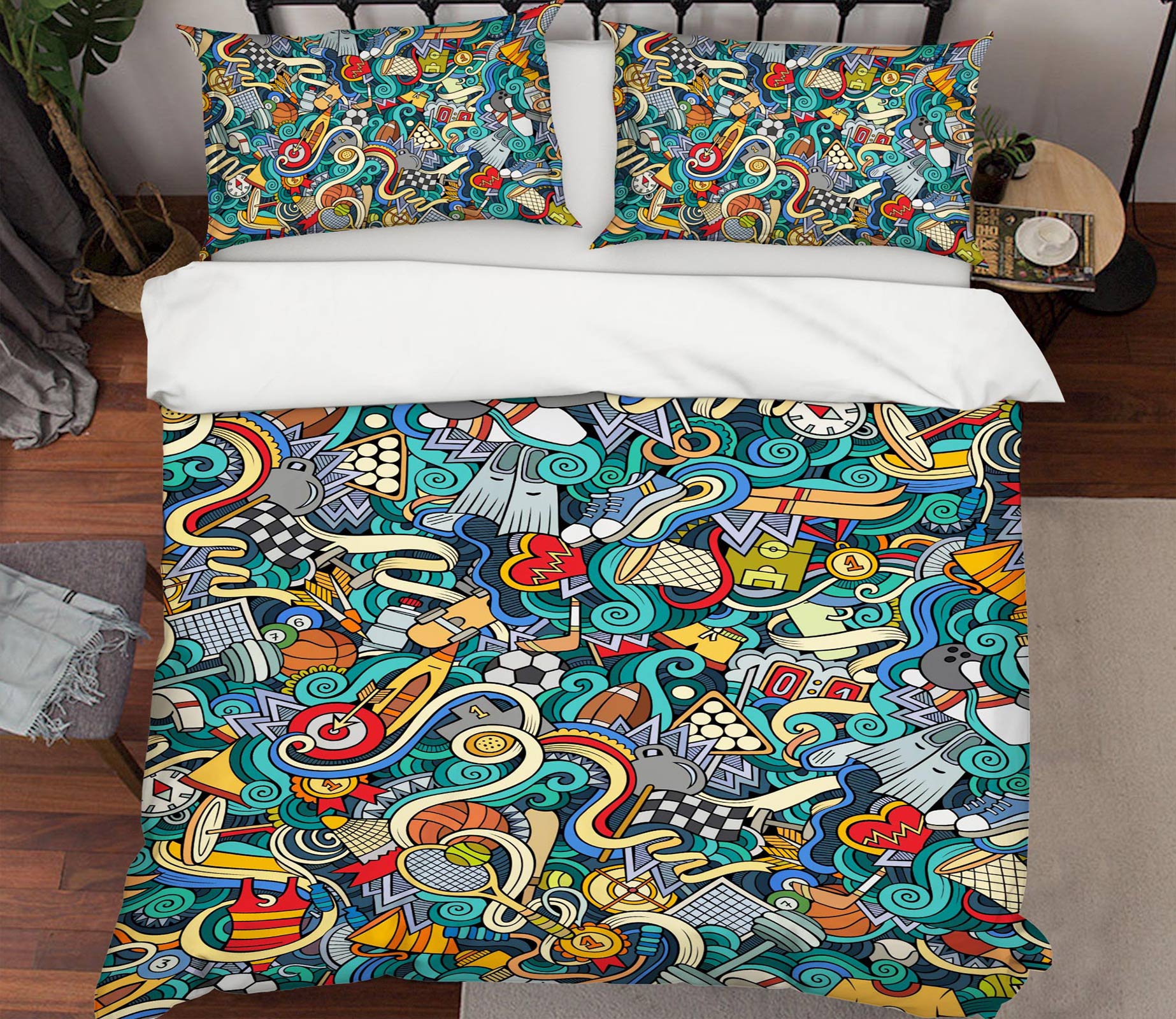 3D Pattern 14163 Bed Pillowcases Quilt