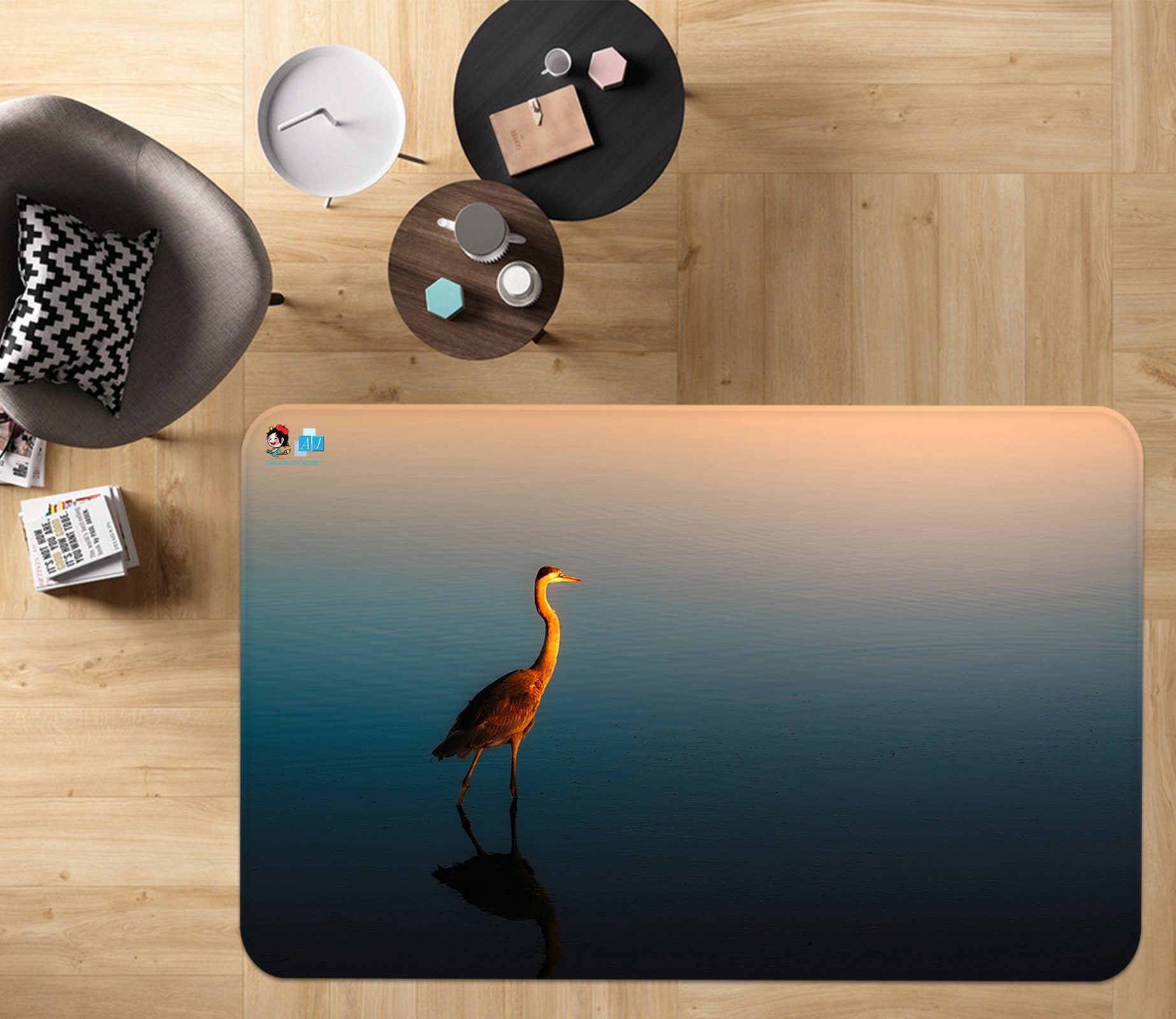 3D Migratory Bird 36 Non Slip Rug Mat Mat AJ Creativity Home 