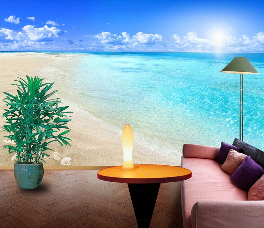 3D Blue Sea 1001 Wall Murals Wallpaper AJ Wallpaper 2 