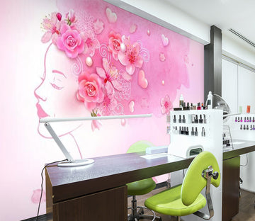 3D Pink Beauty Store 1588 Wall Murals