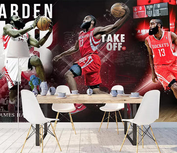 3D Basketball Player WC632 Wall Murals