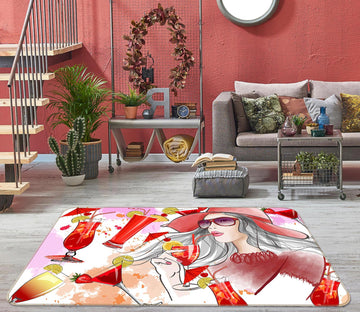 3D Drink Lemon 1030 Non Slip Rug Mat