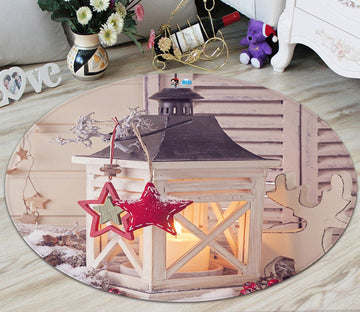 3D Candlelight Lighting 061 Round Non Slip Rug Mat Mat AJ Creativity Home 
