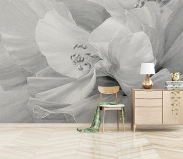 3D Grey Flowers WG081 Wall Murals Wallpaper AJ Wallpaper 2 