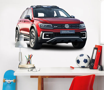 3D Volks Wagon Red 0265 Vehicles Wallpaper AJ Wallpaper 