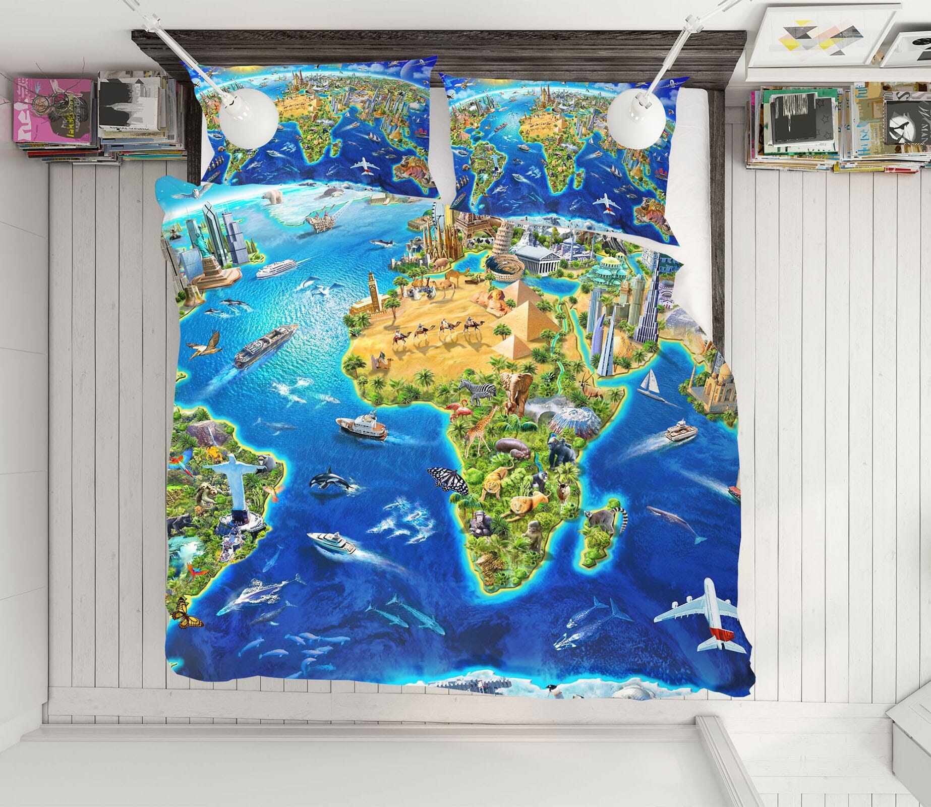 3D Earth Oasis 2126 Adrian Chesterman Bedding Bed Pillowcases Quilt Quiet Covers AJ Creativity Home 