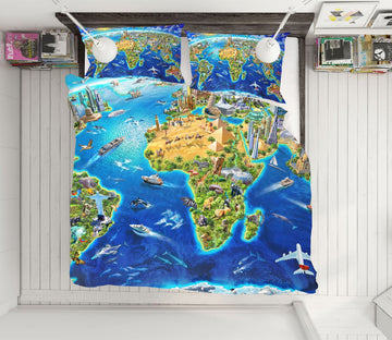 3D Earth Oasis 2126 Adrian Chesterman Bedding Bed Pillowcases Quilt Quiet Covers AJ Creativity Home 