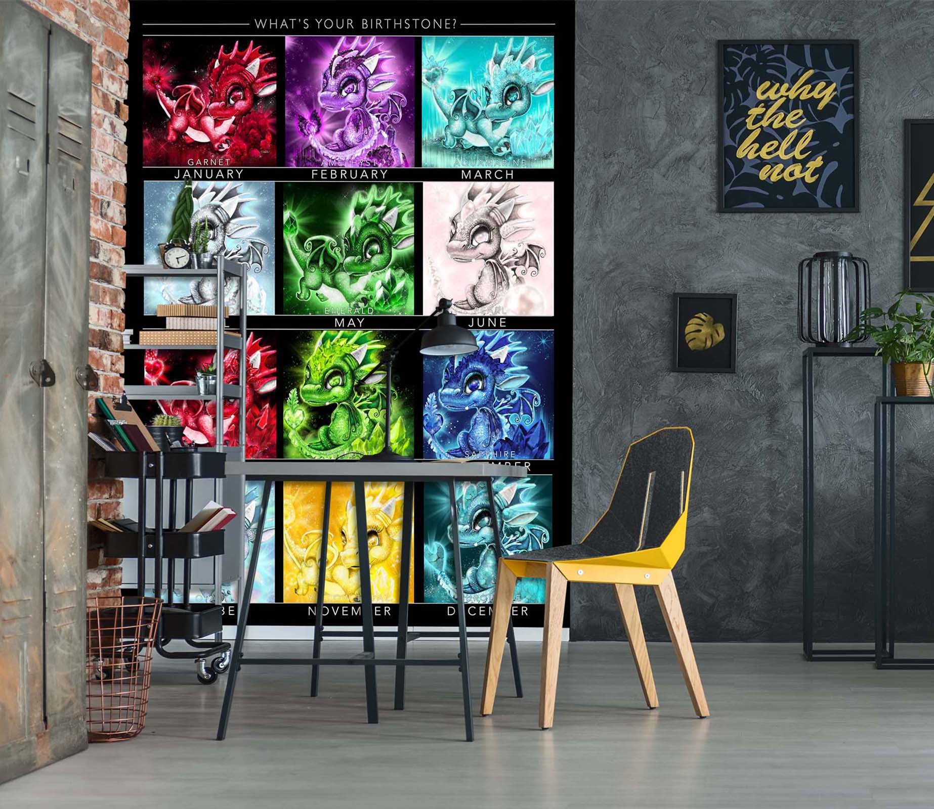 3D Month Dragon 8473 Sheena Pike Wall Mural Wall Murals