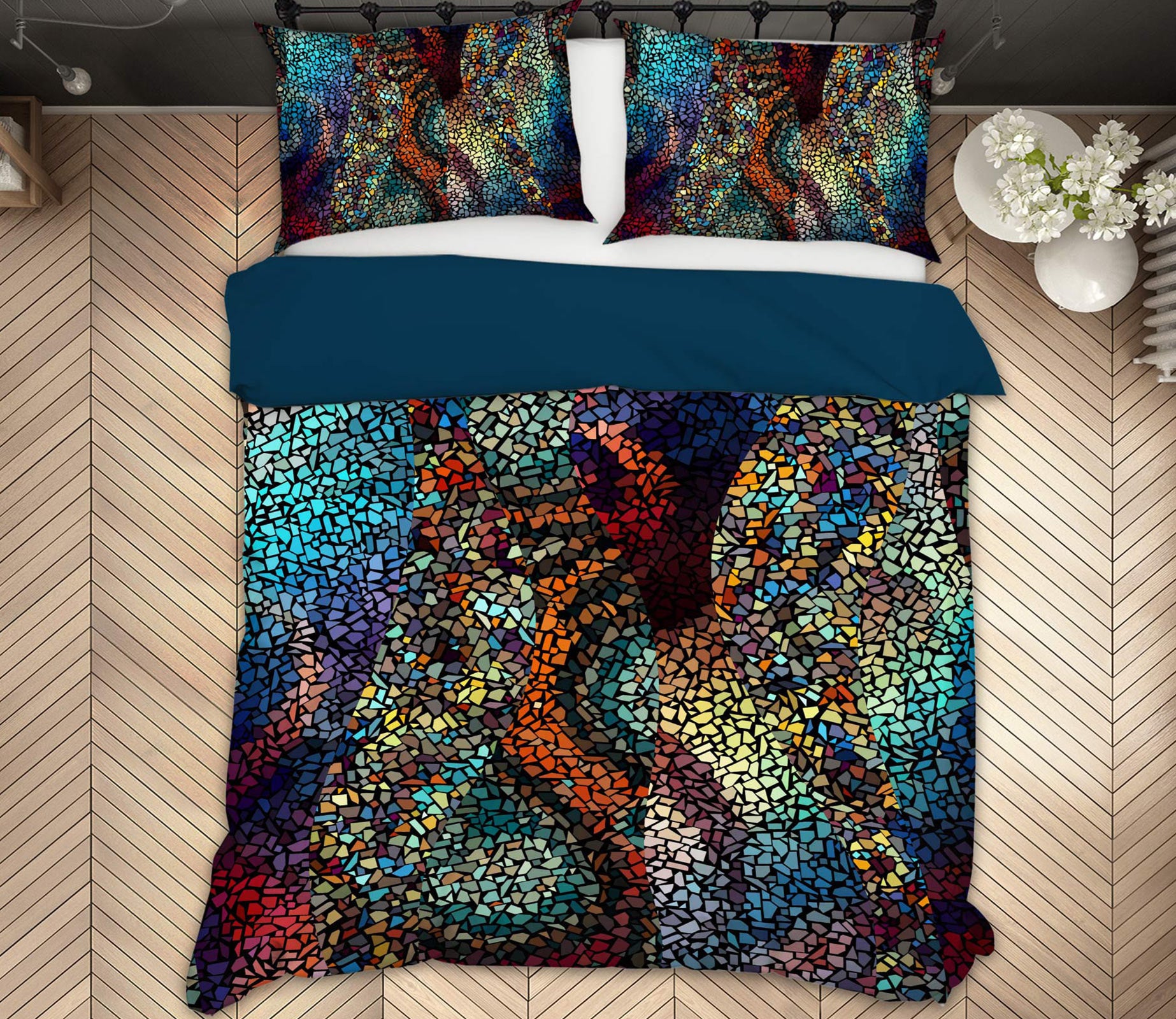 3D Color Patch 13218 Bed Pillowcases Quilt