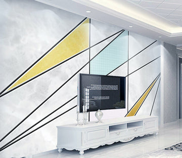 3D Yellow Triangle WG077 Wall Murals