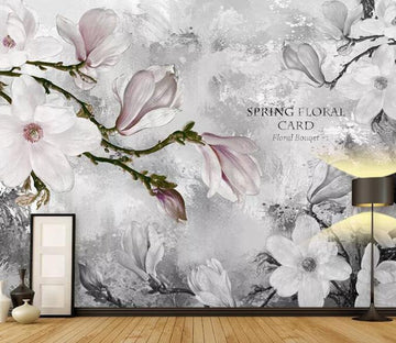 3D White Flowers 003 Wall Murals Wallpaper AJ Wallpaper 2 