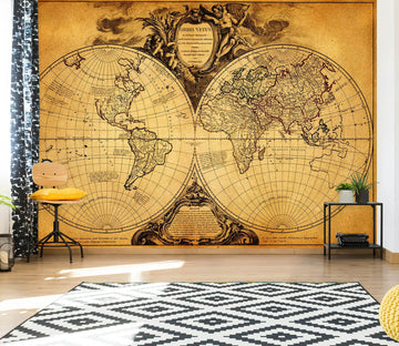 3D Circular Lines 2036 World Map Wall Murals Wallpaper AJ Wallpaper 2 