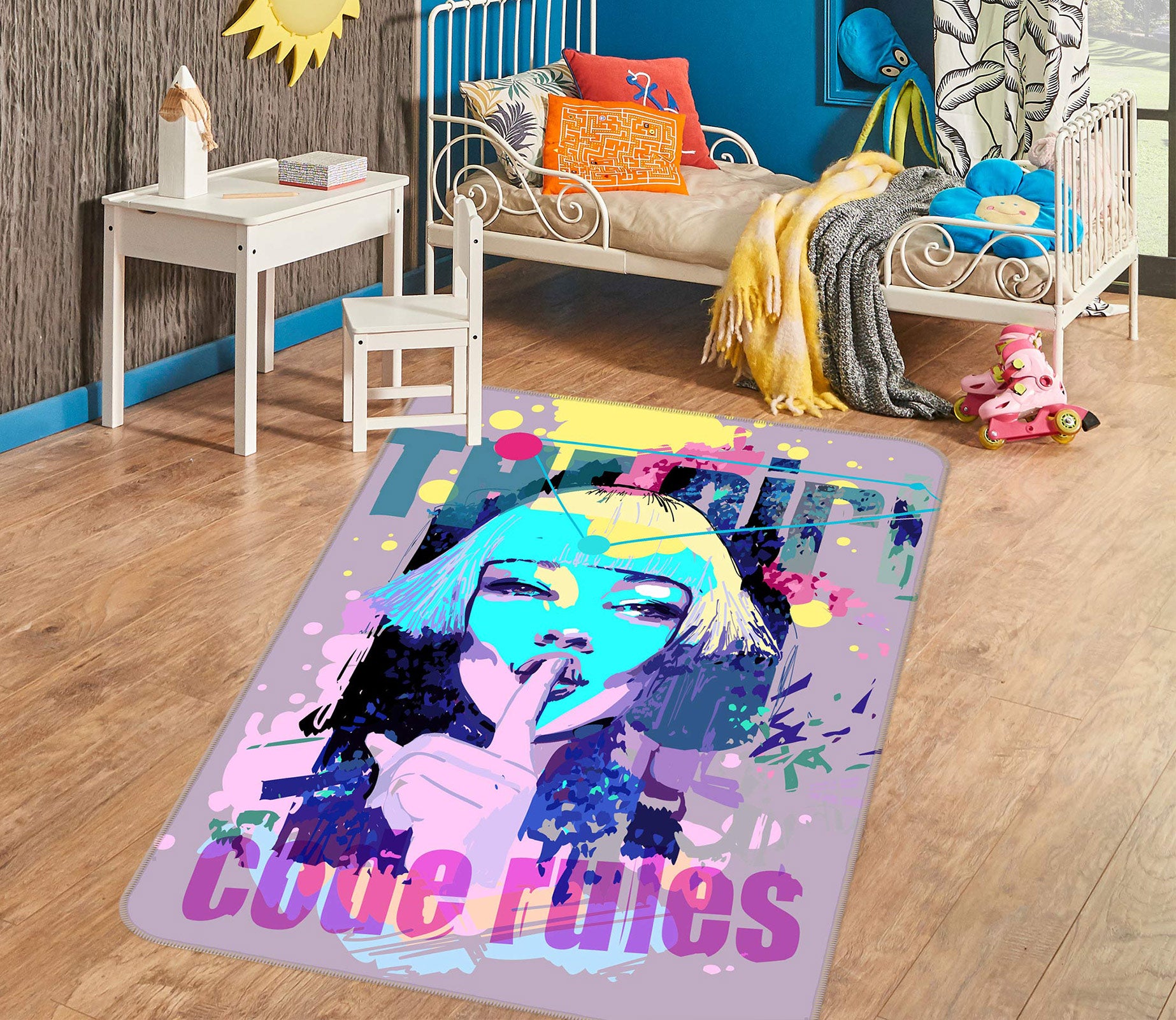 3D Color Woman 77257 Non Slip Rug Mat