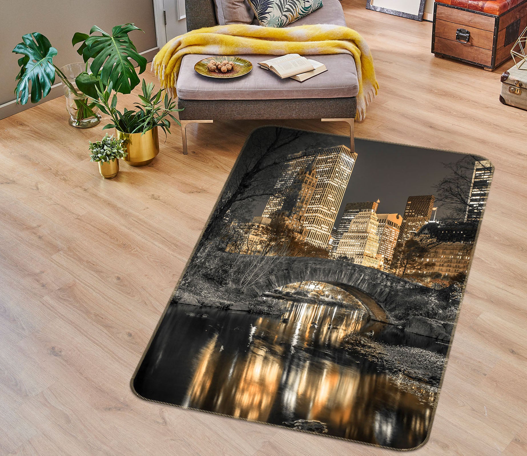 3D High-Rise Building 83291 Assaf Frank Rug Non Slip Rug Mat
