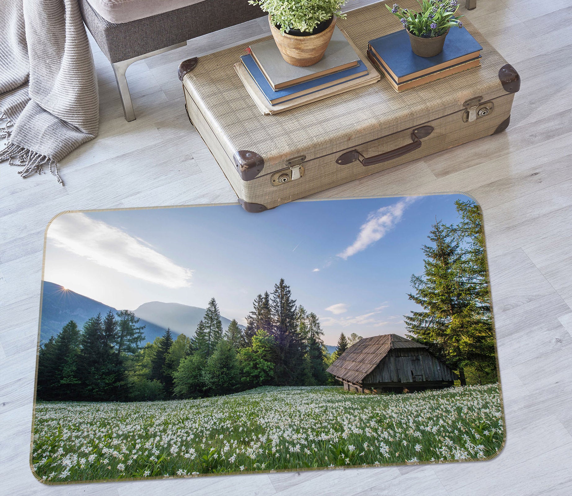 3D Grass Tree 35195 Non Slip Rug Mat