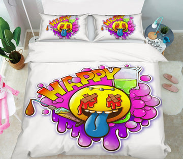 3D Happy Emoji 59014 Bed Pillowcases Quilt
