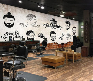 3D Short Hair Style 1426 Barber Shop Wall Murals Wallpaper AJ Wallpaper 2 