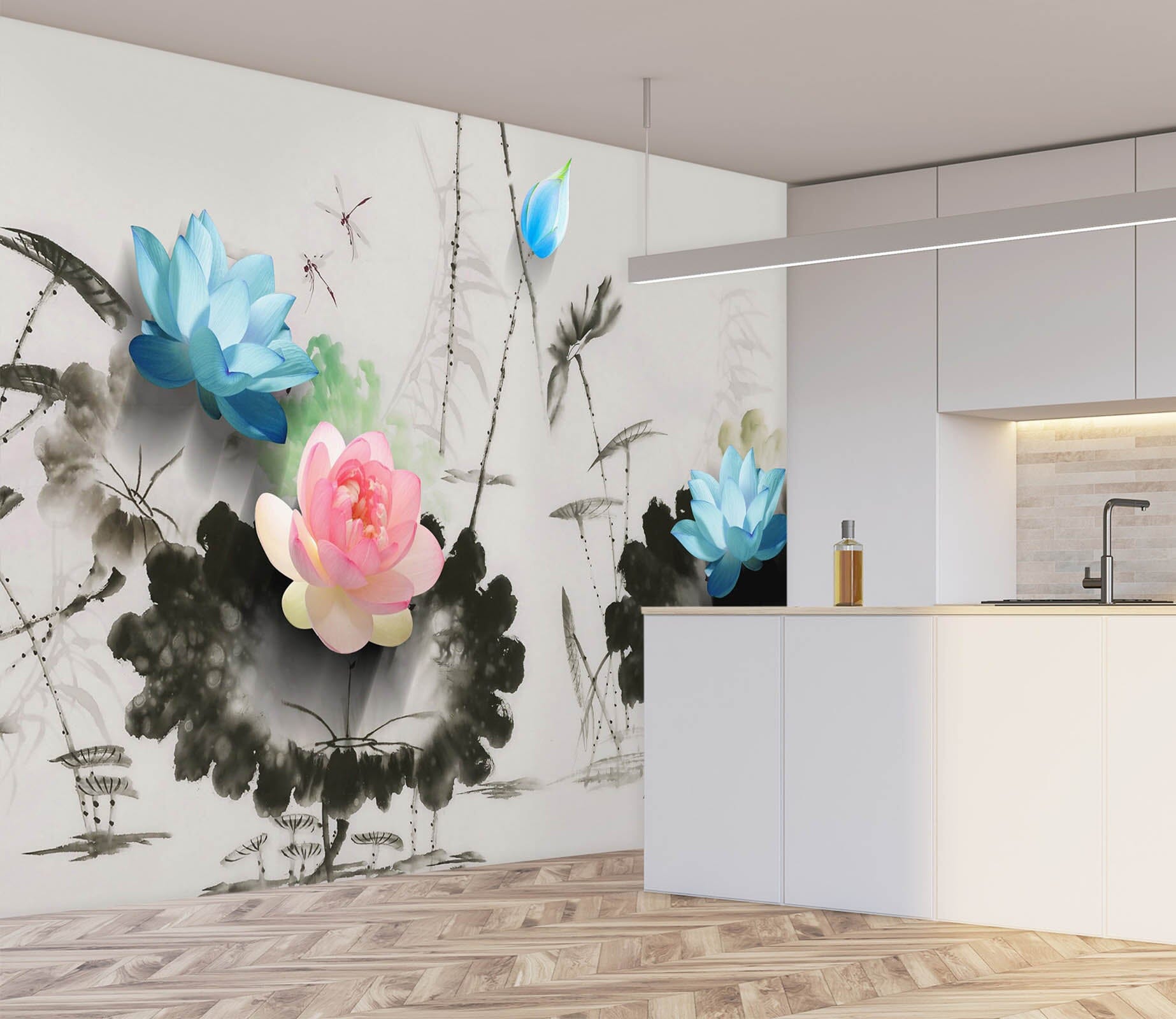3D Color Lotus 1475 Wall Murals Wallpaper AJ Wallpaper 2 