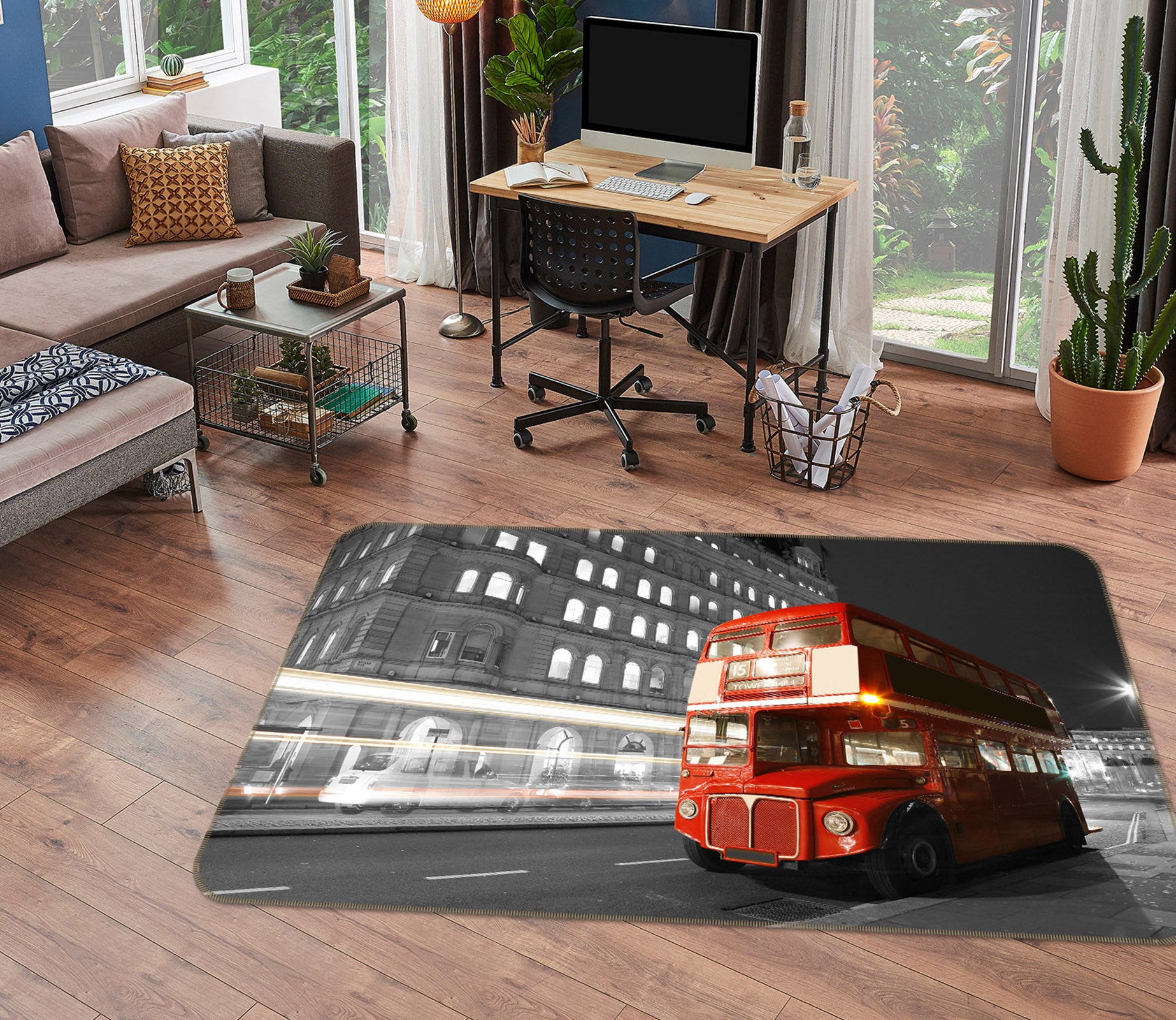 3D Building Bus 68117 Vehicle Non Slip Rug Mat