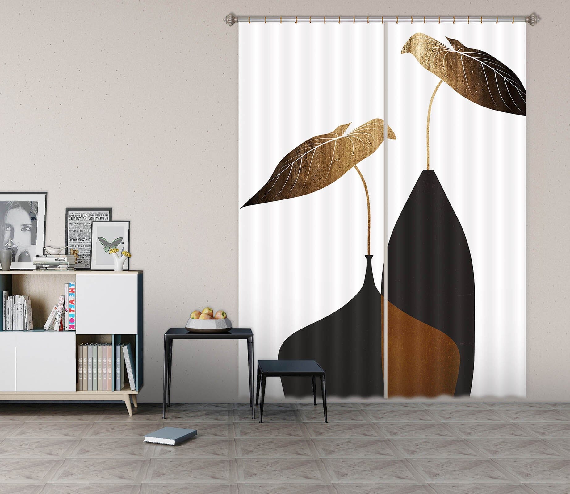 3D Scandinavian Bouquet 1108 Boris Draschoff Curtain Curtains Drapes Curtains AJ Creativity Home 