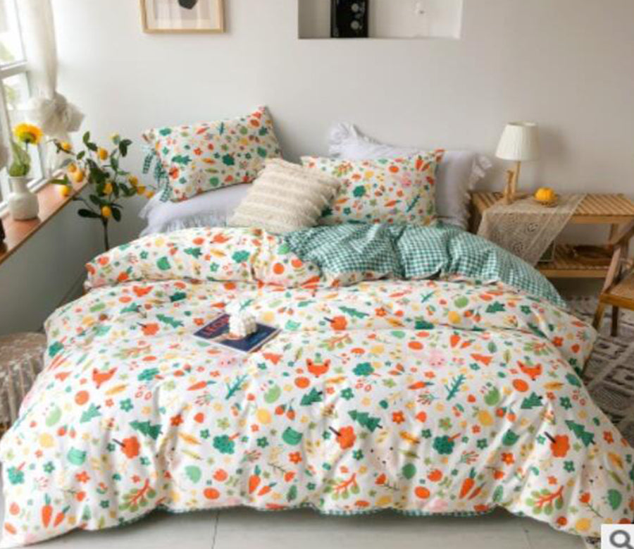 3D Colorful Floral 50055 Bed Pillowcases Quilt