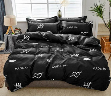 3D Love Crown 7144 Bed Pillowcases Quilt