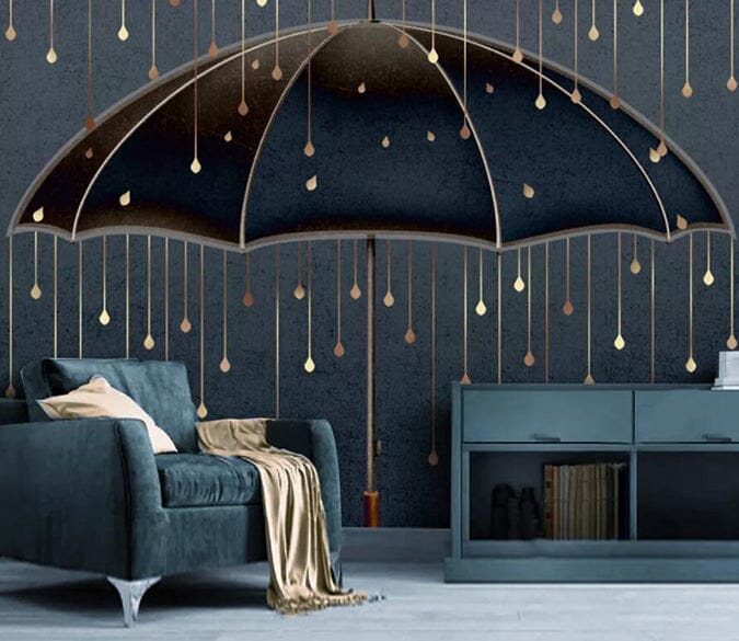 3D Golden Umbrella 2585 Wall Murals Wallpaper AJ Wallpaper 2 