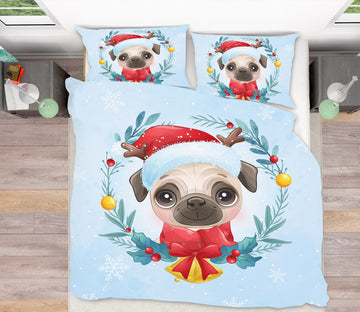 3D Pug Dog 63198 Bed Pillowcases Quilt
