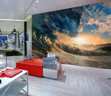 3D Twilight Waves 123 Wall Murals Wallpaper AJ Wallpaper 2 