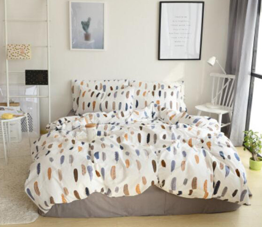 3D Feather 20294 Bed Pillowcases Quilt