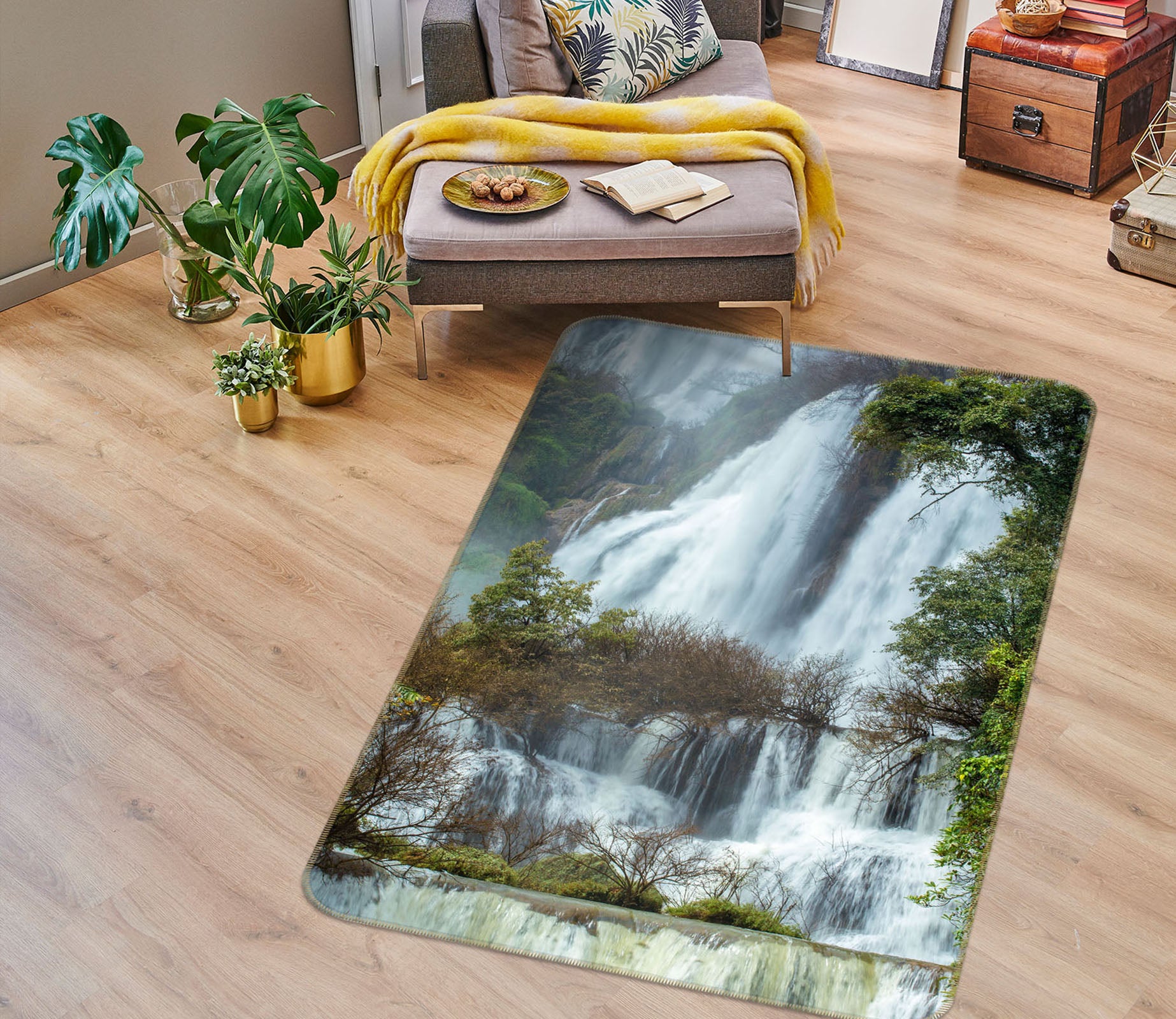 3D Waterfall 26152 Non Slip Rug Mat