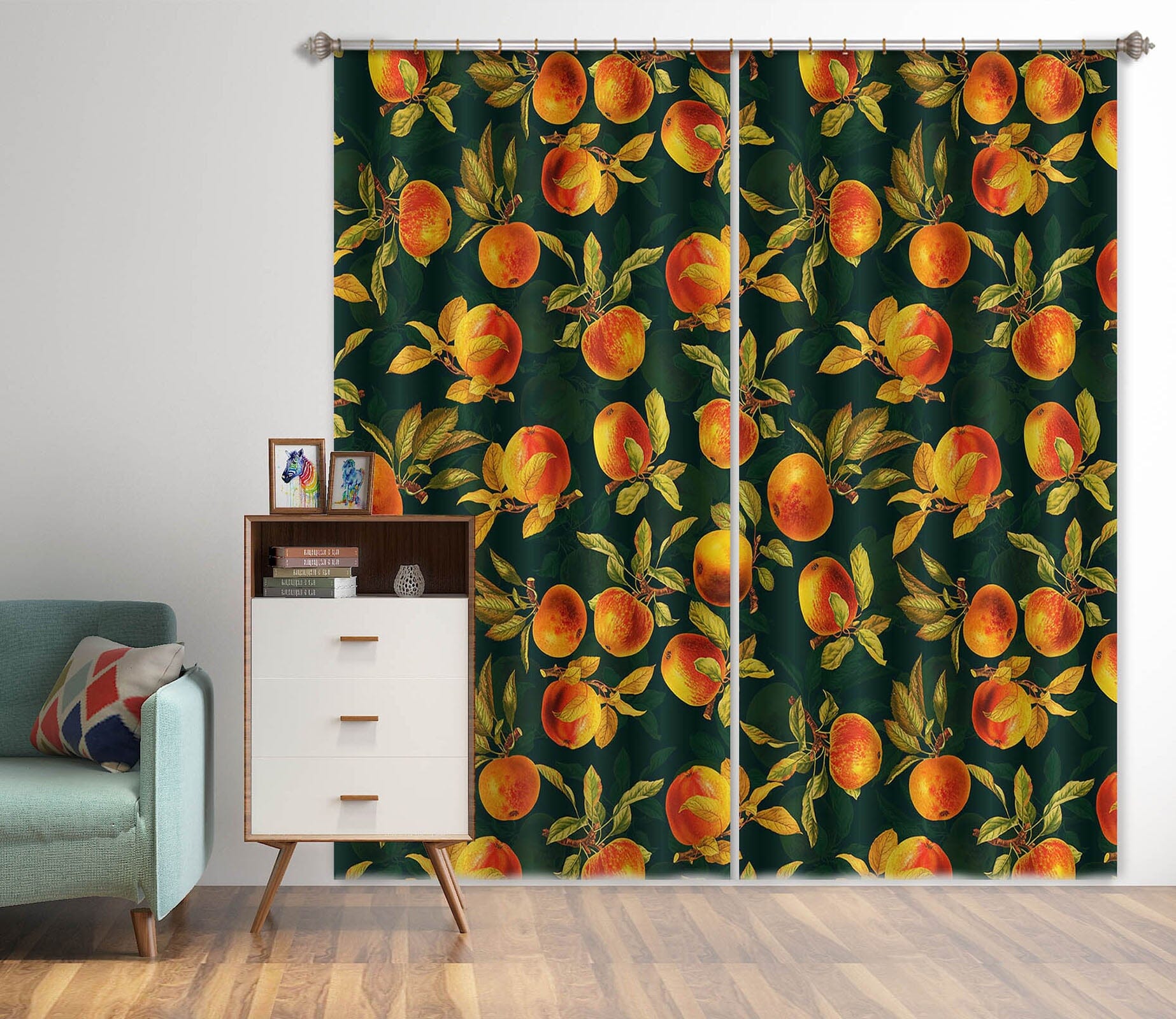 3D Orange Tree 165 Uta Naumann Curtain Curtains Drapes Curtains AJ Creativity Home 