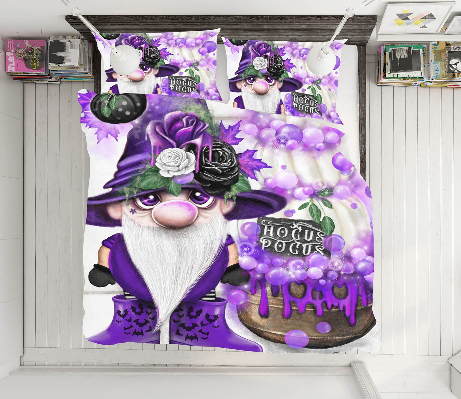 3D Purple Santa Claus 8566 Sheena Pike Bedding Bed Pillowcases Quilt Cover Duvet Cover