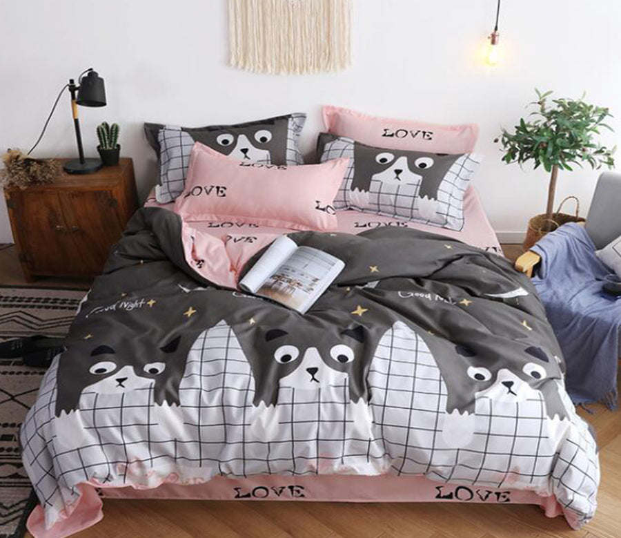 3D Cartoon Cat 13044 Bed Pillowcases Quilt