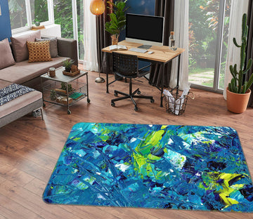 3D Blue Pattern 27126 Non Slip Rug Mat