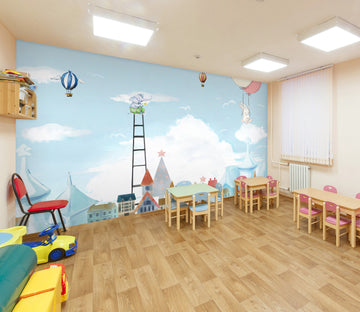 3D Elephant Bunny 269 Wall Murals