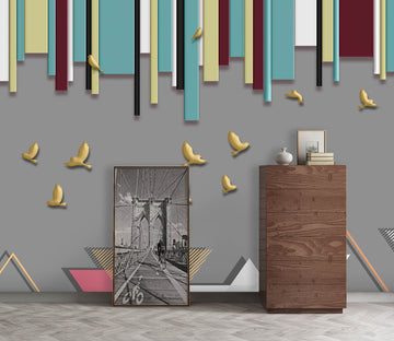 3D Golden Dove 1008 Wall Murals