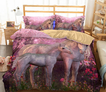 3D Flower Unicorn 6117 Bed Pillowcases Quilt