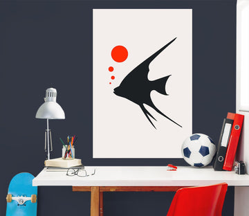 3D Black Fish 116 Boris Draschoff Wall Sticker Wallpaper AJ Wallpaper 2 