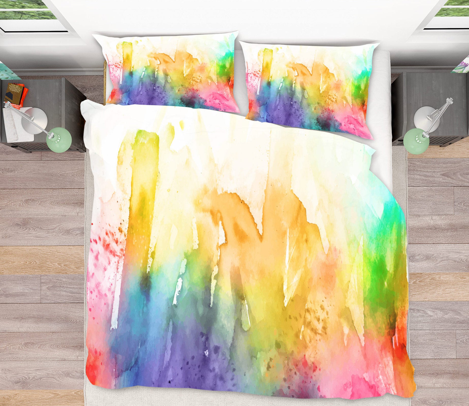 3D Color Ink 60063 Bed Pillowcases Quilt