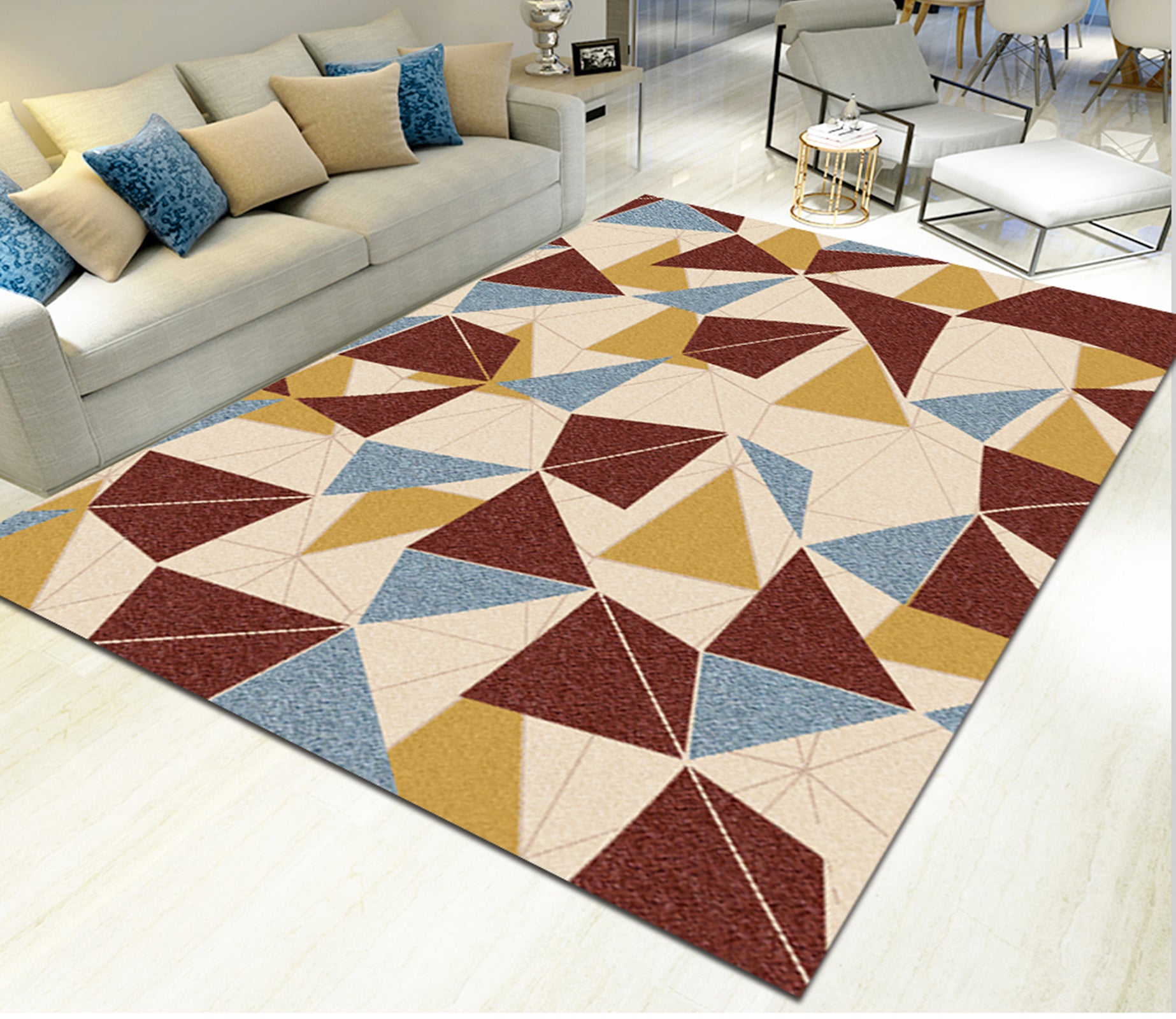 3D Colored Diamond WG568 Non Slip Rug Mat Mat AJ Creativity Home 