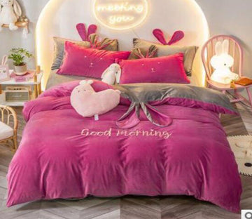 3D Rose Red 17045 Bed Pillowcases Quilt