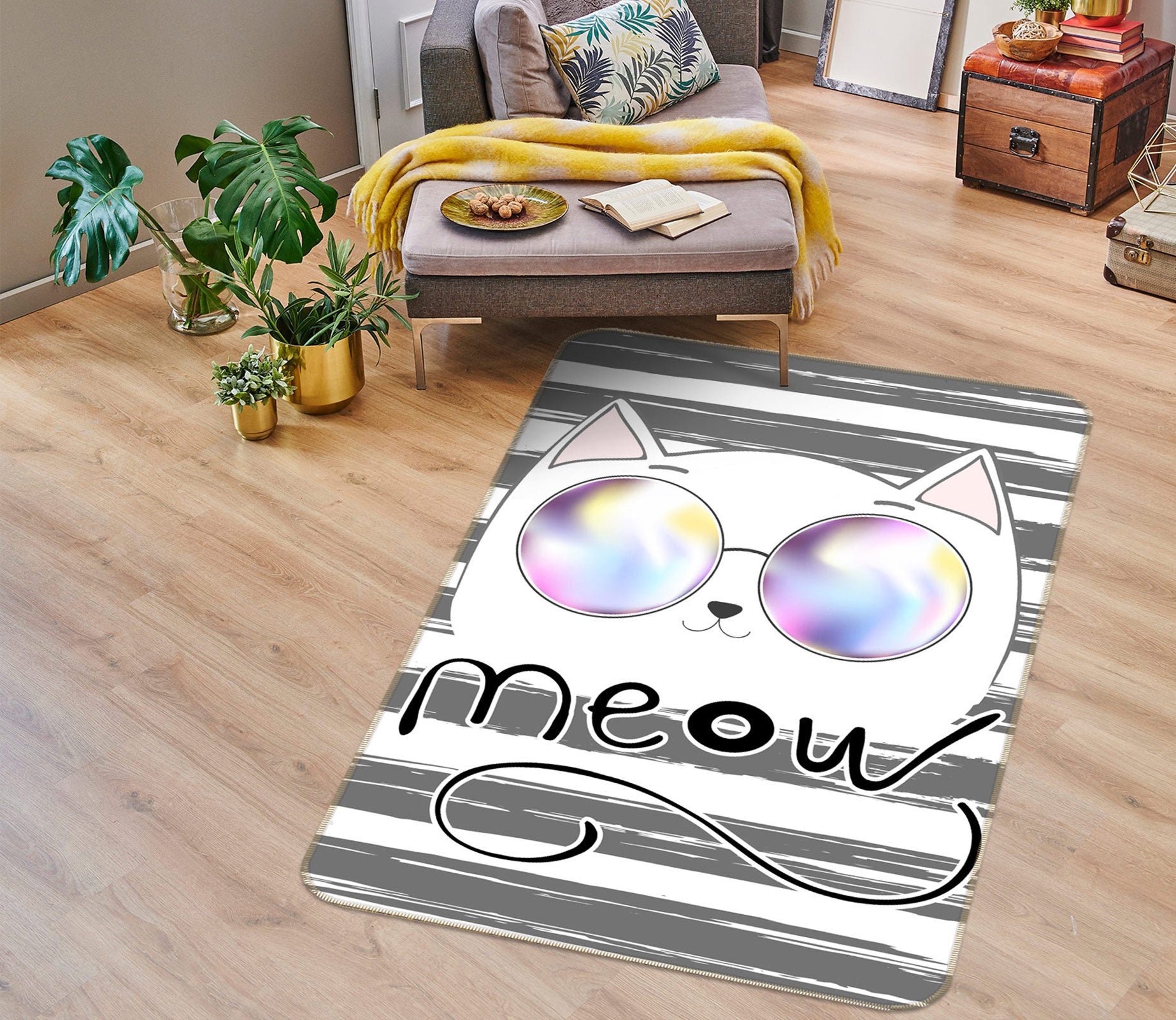 3D Sunglasses Cat 37147 Non Slip Rug Mat