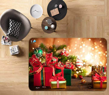 3D Gift Box 55014 Christmas Non Slip Rug Mat Xmas