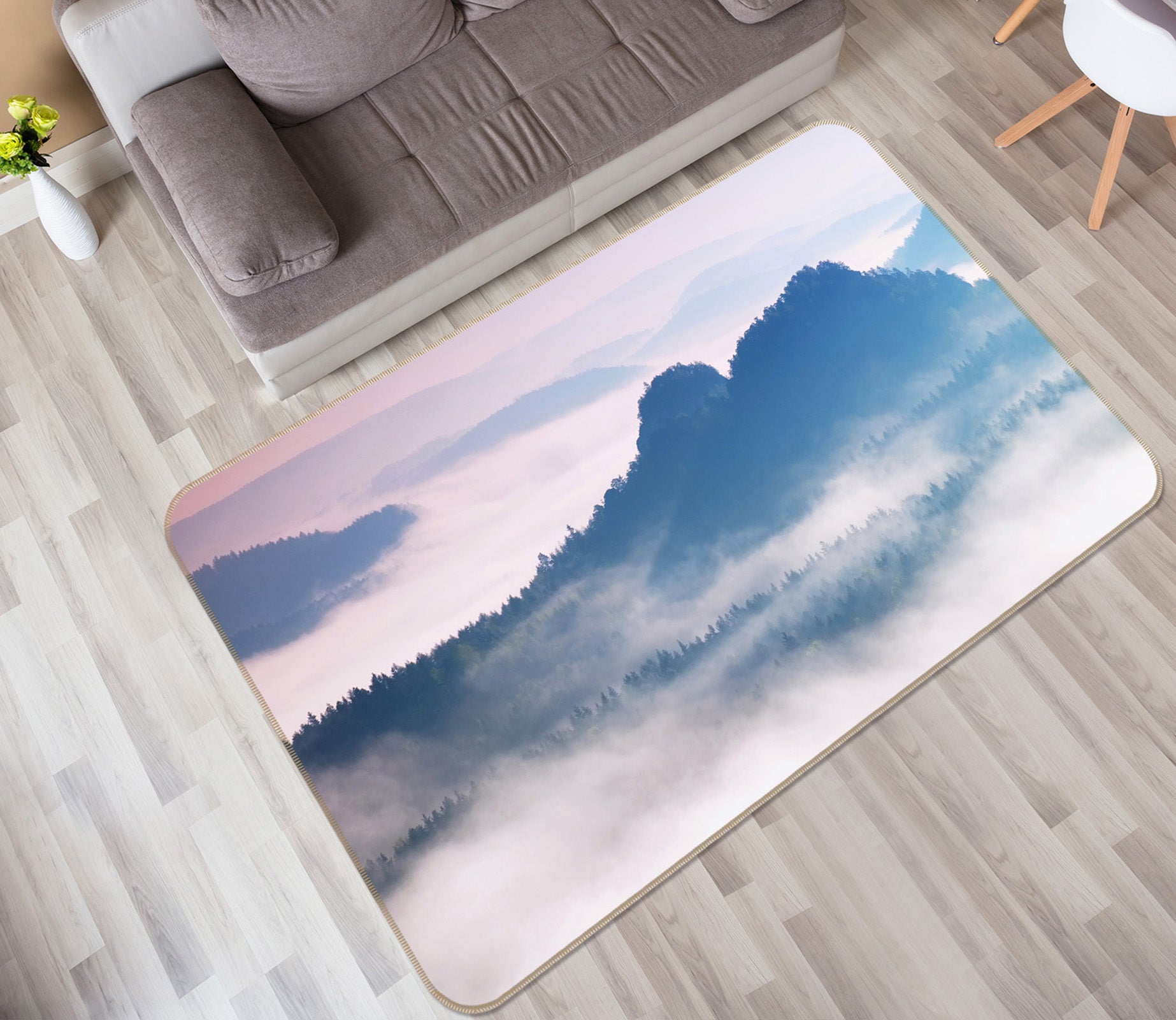 3D Mountains 34216 Non Slip Rug Mat
