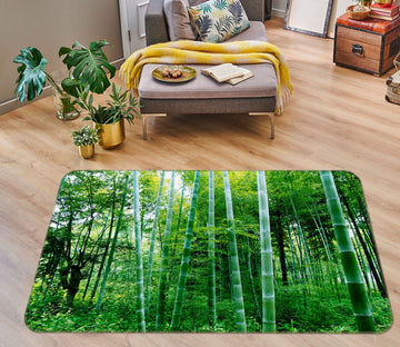 3D Bamboo Forest 34086 Non Slip Rug Mat