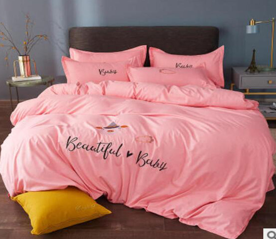 3D Pink 50046 Bed Pillowcases Quilt